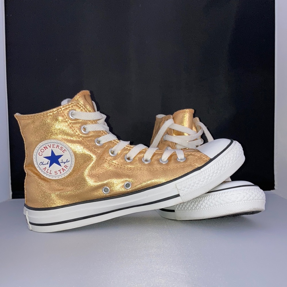 Converse Size 9 Gold High-Tops